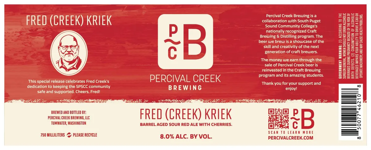 Fred (Creek) Kriek label art — FRED (CREEK) KRIEK
