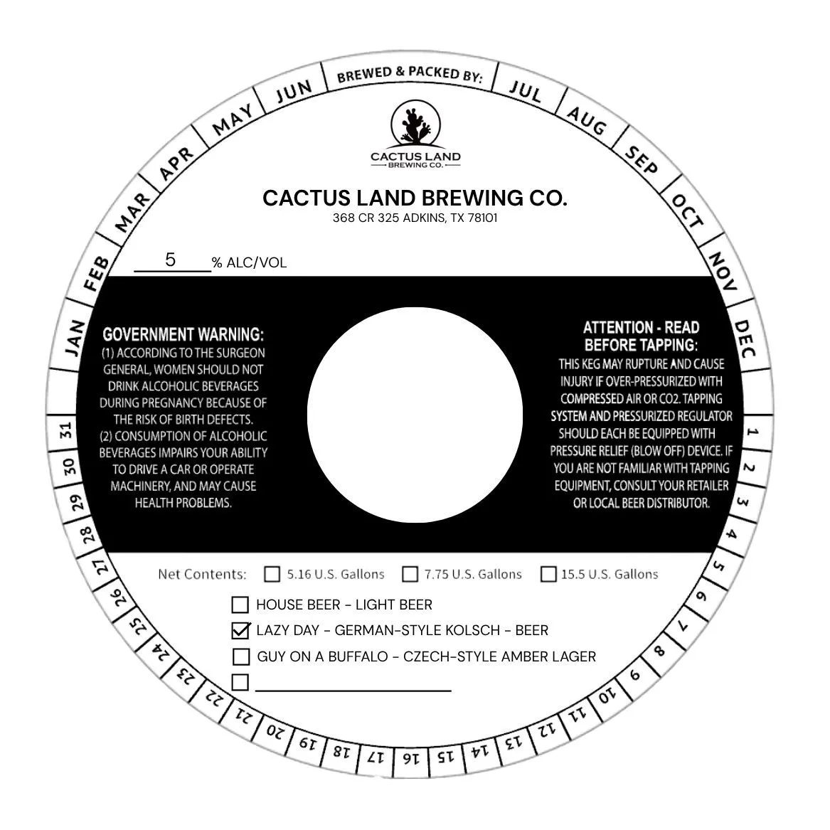 Lazy Day label