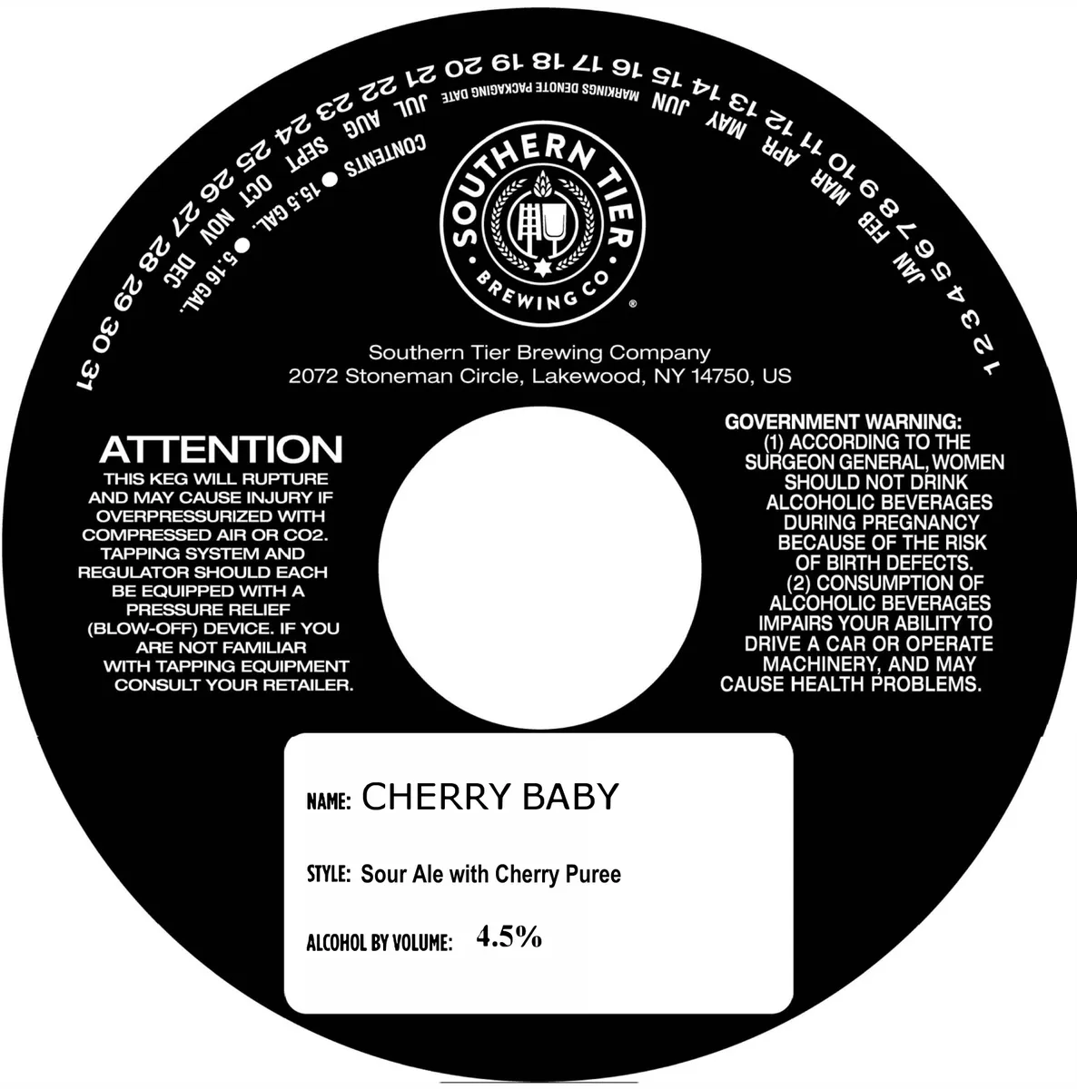 Cherry Baby label art — SOUTHERN TIER BREWING COMPANY
