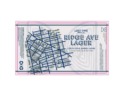 Ridge Ave Lager label