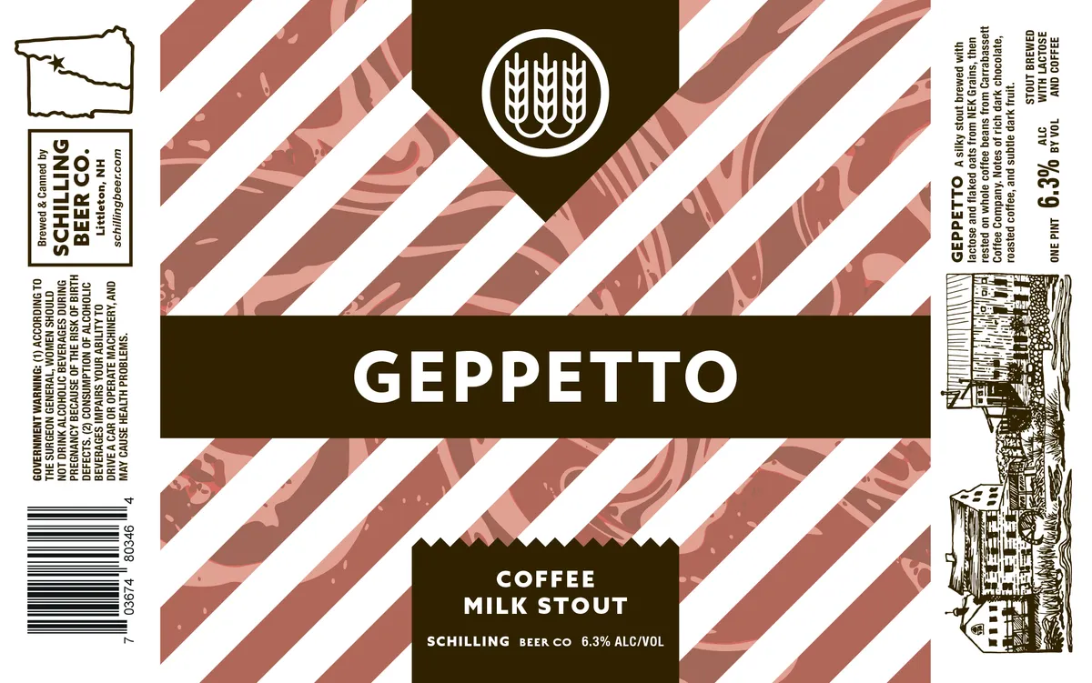 Geppetto label art — SCHILLING BEER CO.