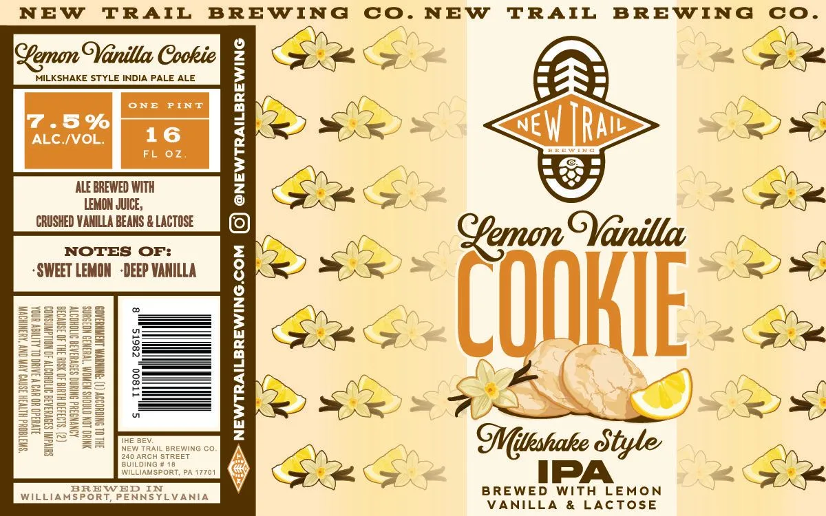 Lemon Vanilla Cookie label