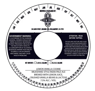 Lemon Vanilla Cookie Milkshake IPA label