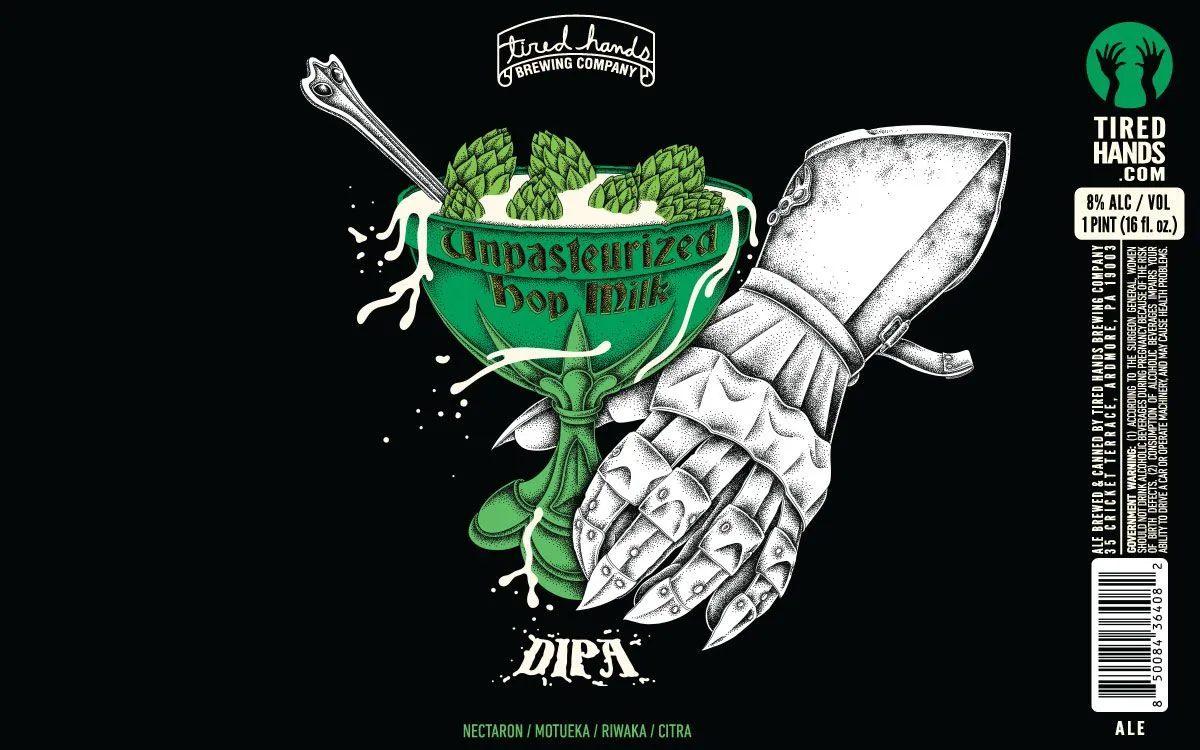 Unpasteurized Hop Milk label