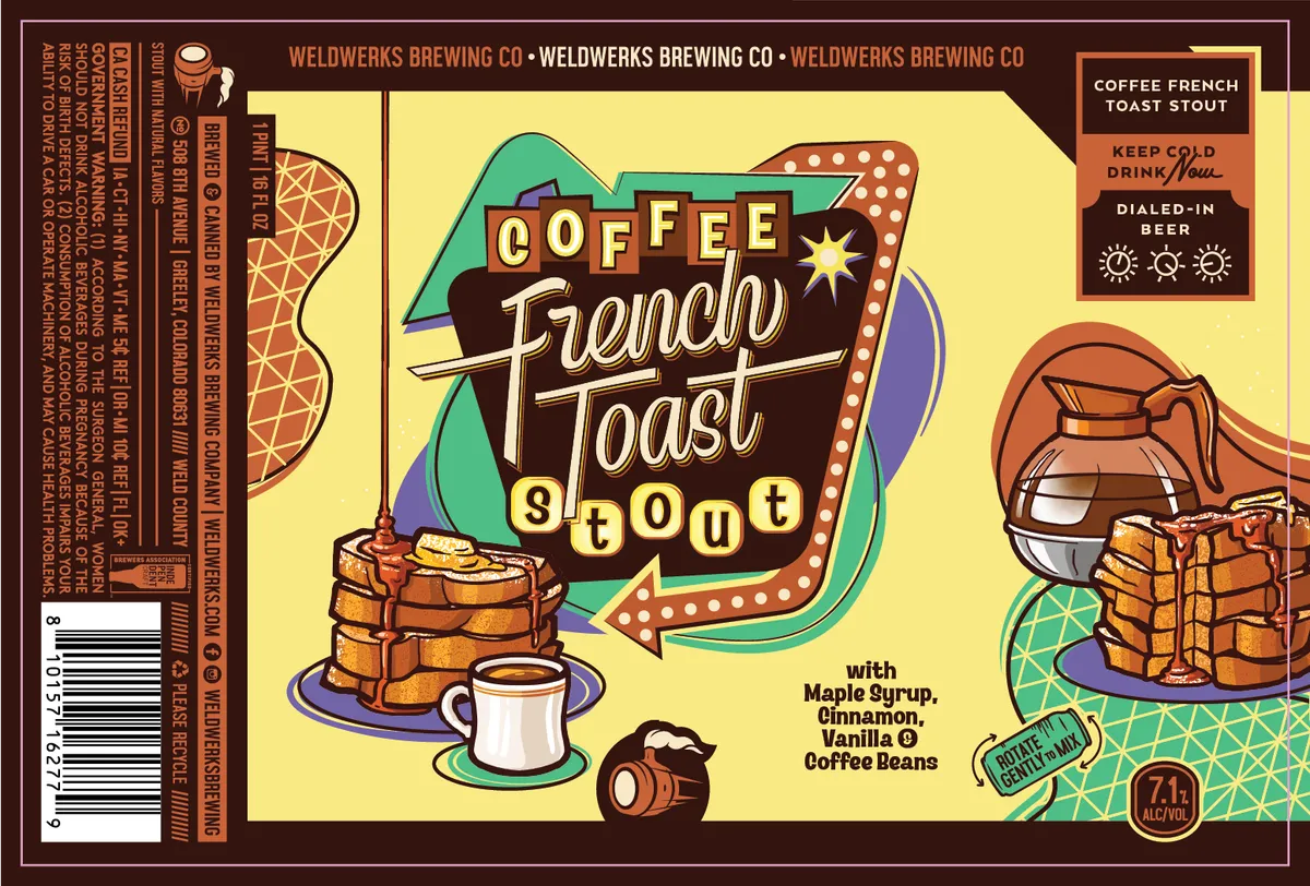 Coffee French Toast Stout label