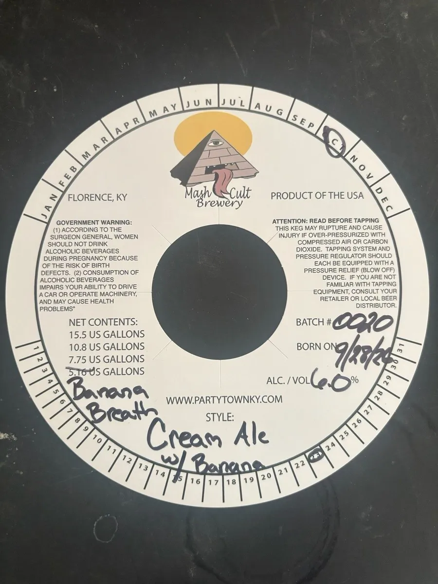 Banana Breath Cream Ale w/ Banana label