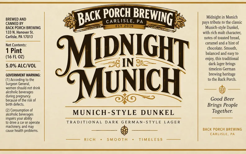 Midnight in Munich label