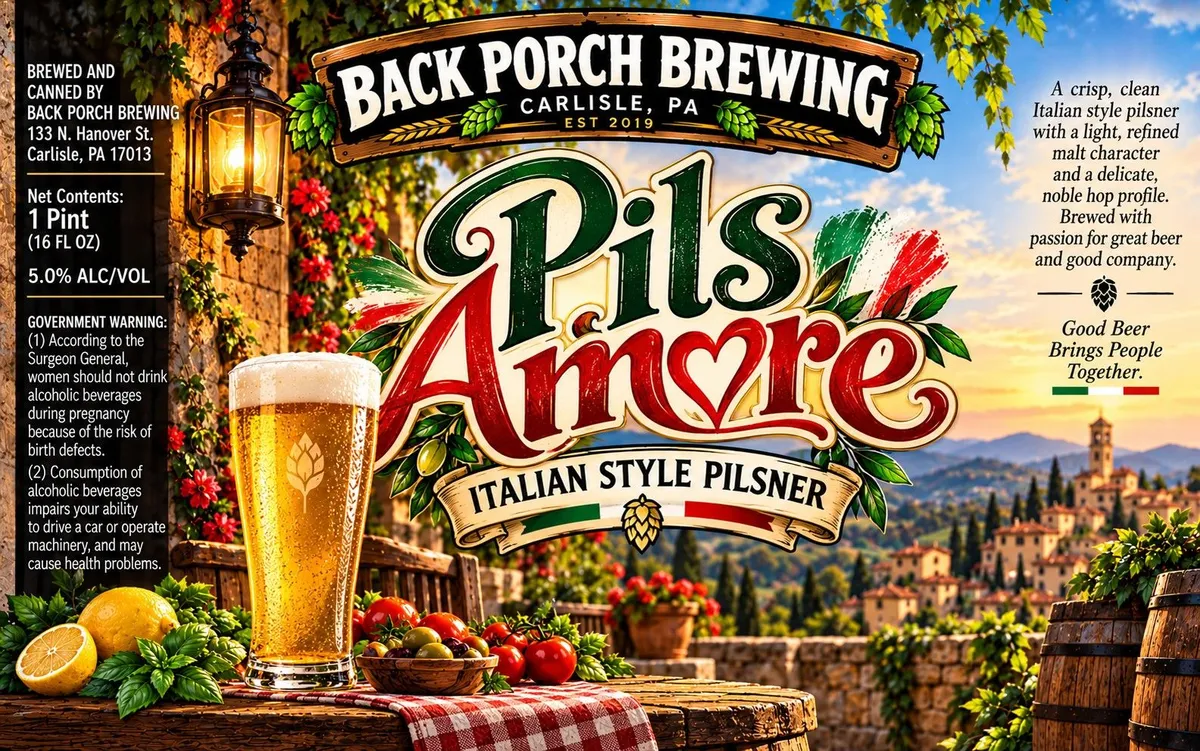 Pils Amore label