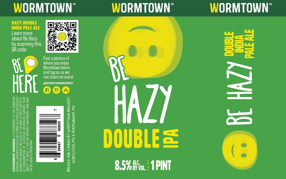 Be Hazy Double India Pale Ale label