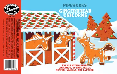 Gingerbread Unicorns label
