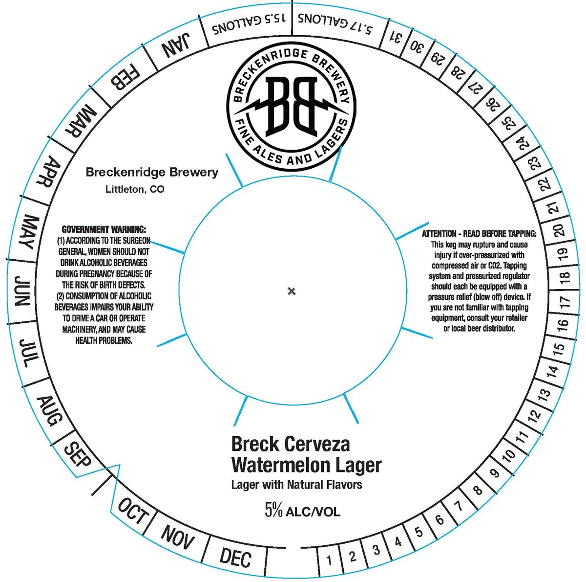 Breck Cerveza Watermelon Lager label