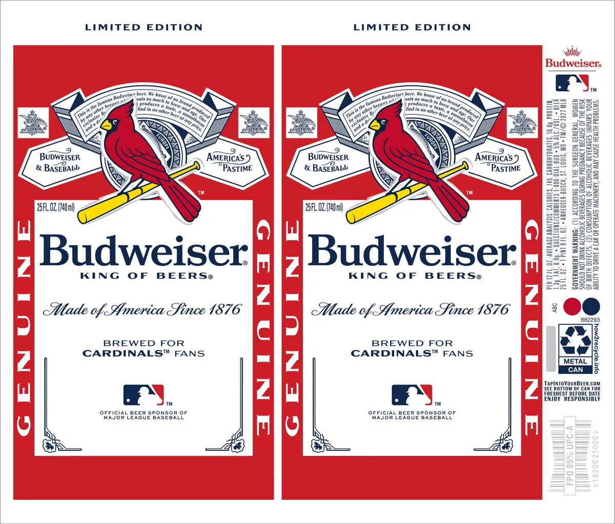 Budweiser label art — BUDWEISER