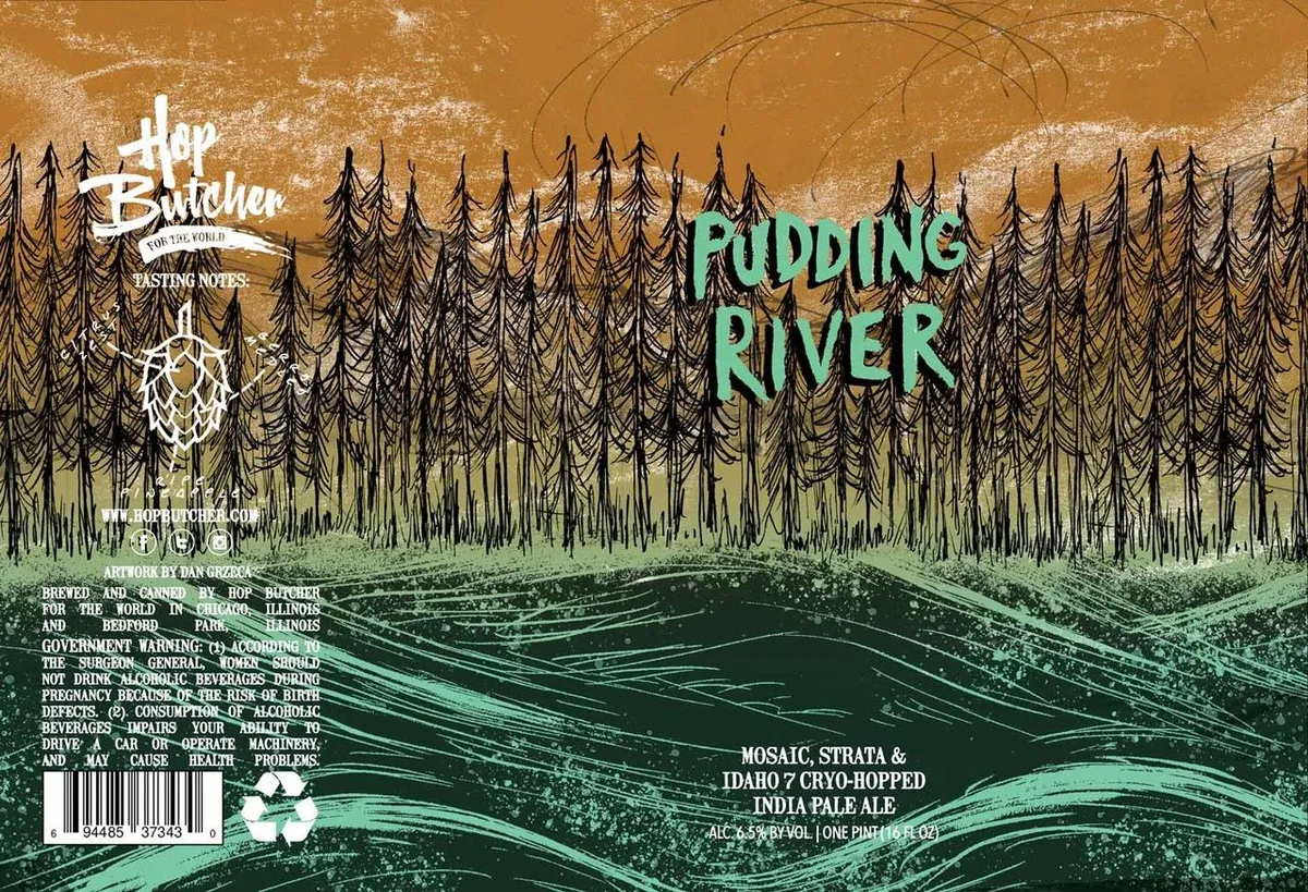 Pudding River label