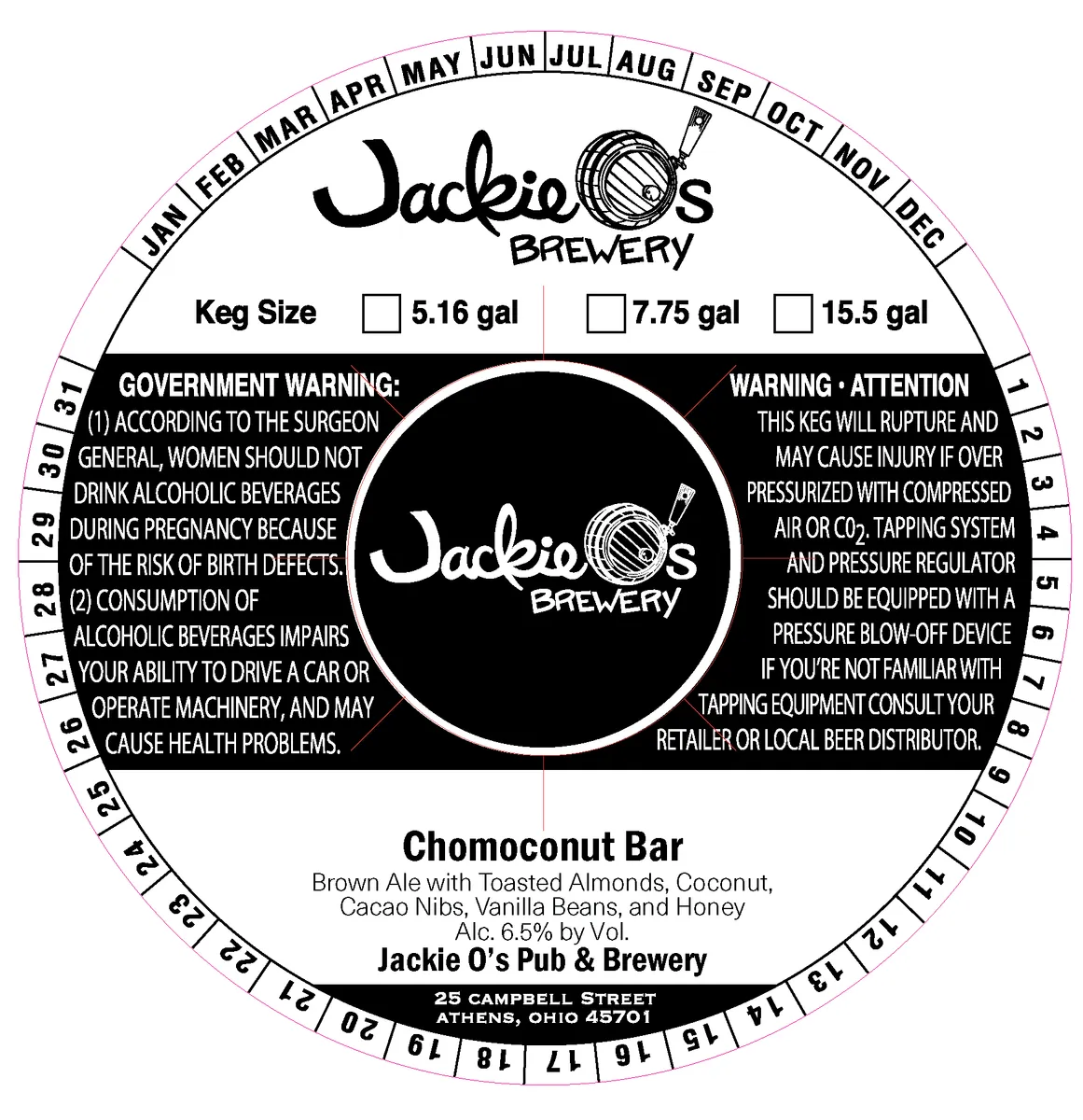 Chomoconut Bar label