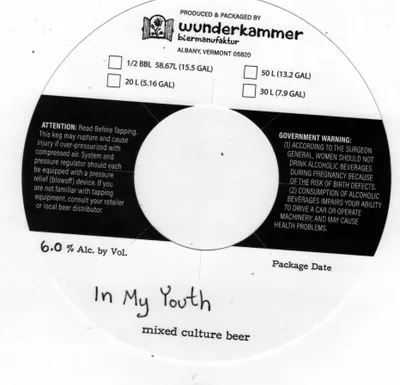 In My Youth label