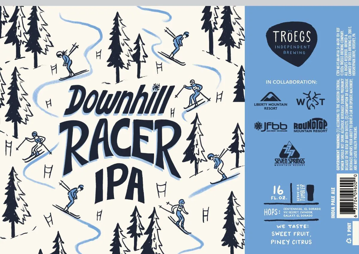 Downhill Racer IPA label