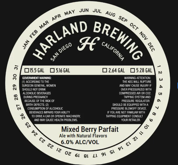 Mixed Berry Parfait label