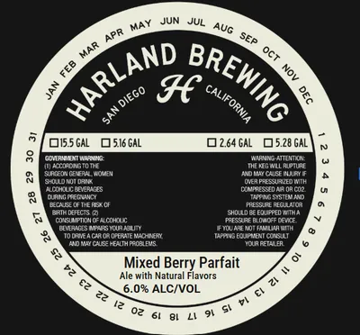 Mixed Berry Parfait label